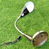 1970s table lamp articulated rod, swivel head chrome metal