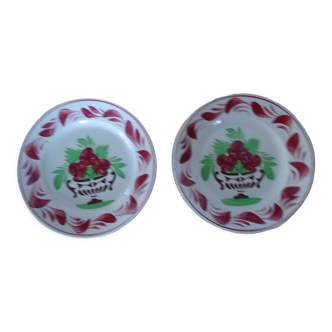 2 choisy le roi hb earthenware plates