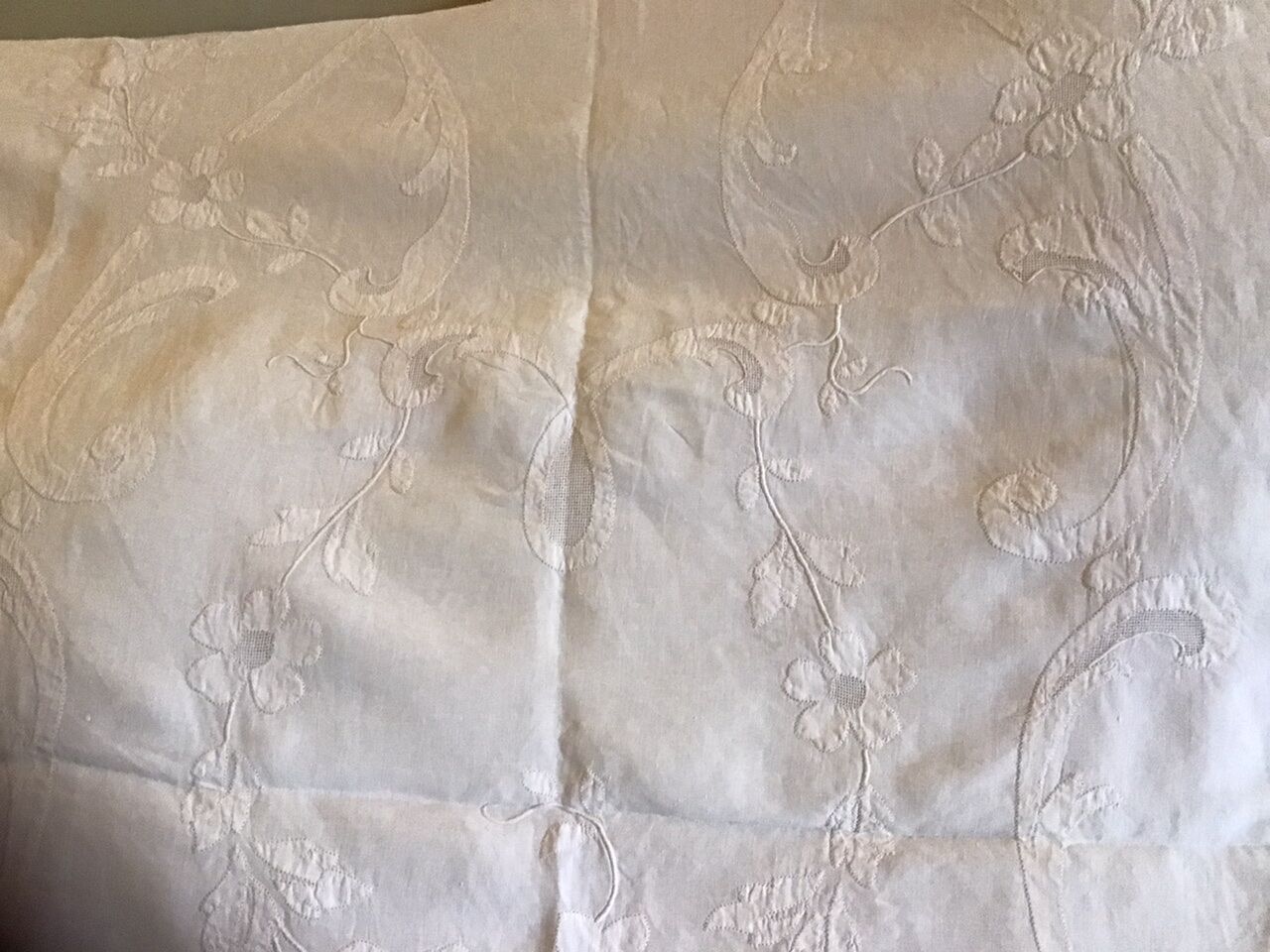 Large white ceremonial tablecloth