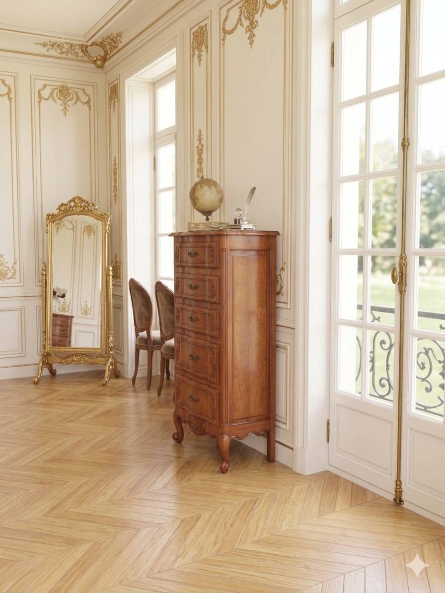 Semainier chiffonnier ancien style Louis XV