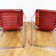 Pair of chairs in leather and chrome tube