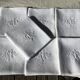 GR embroidered rectangle tablecloth with 7 matching damask towels