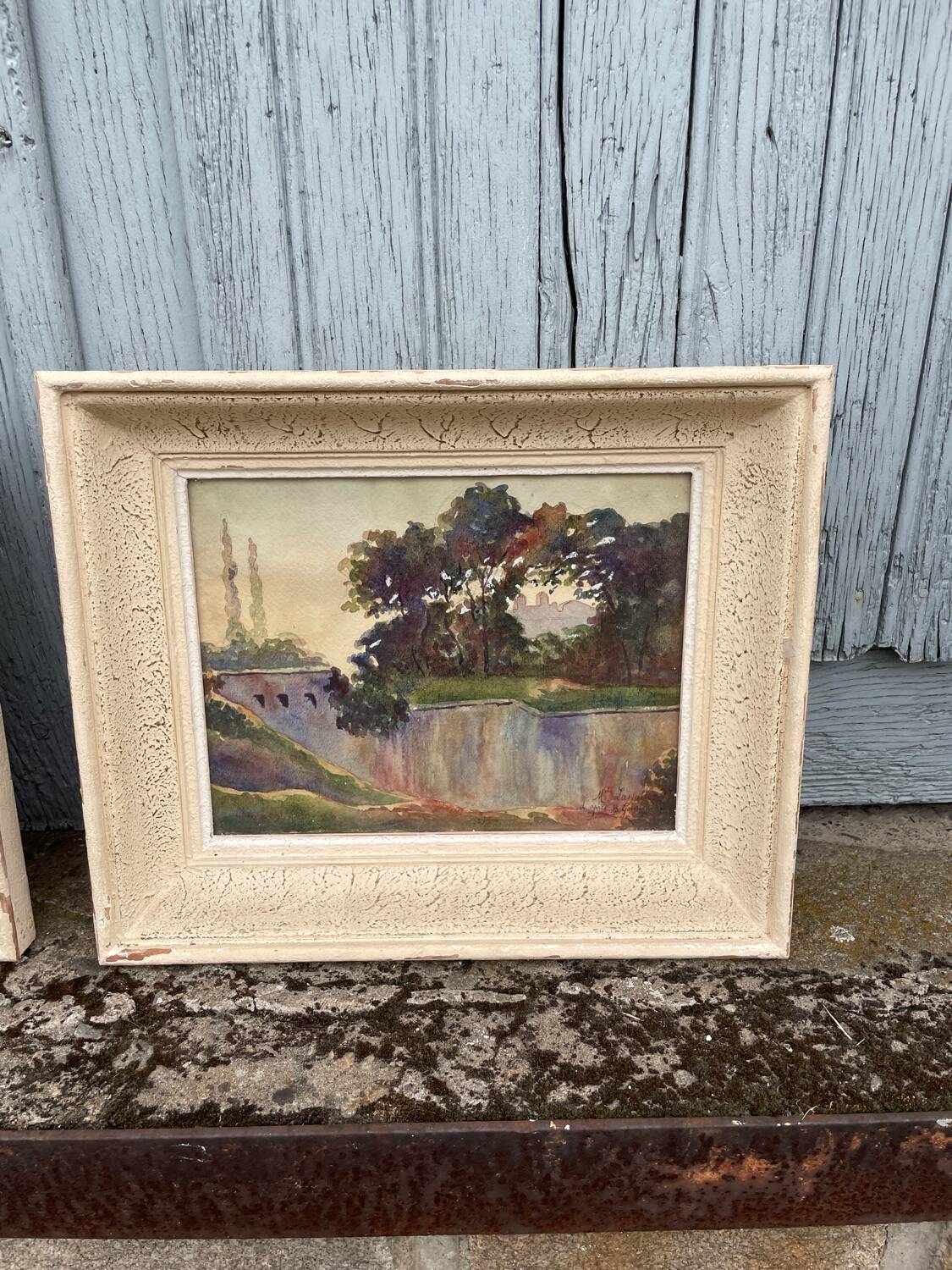 Two old watercolours of nature