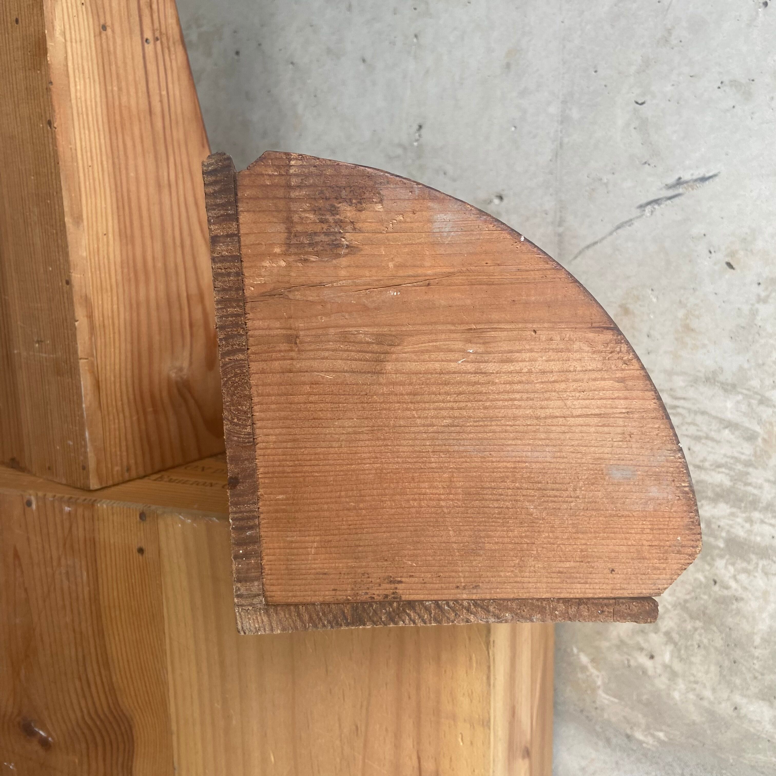 Pair of vintage corner shelves