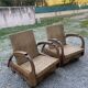 Paire de fauteuils coloniaux Art déco