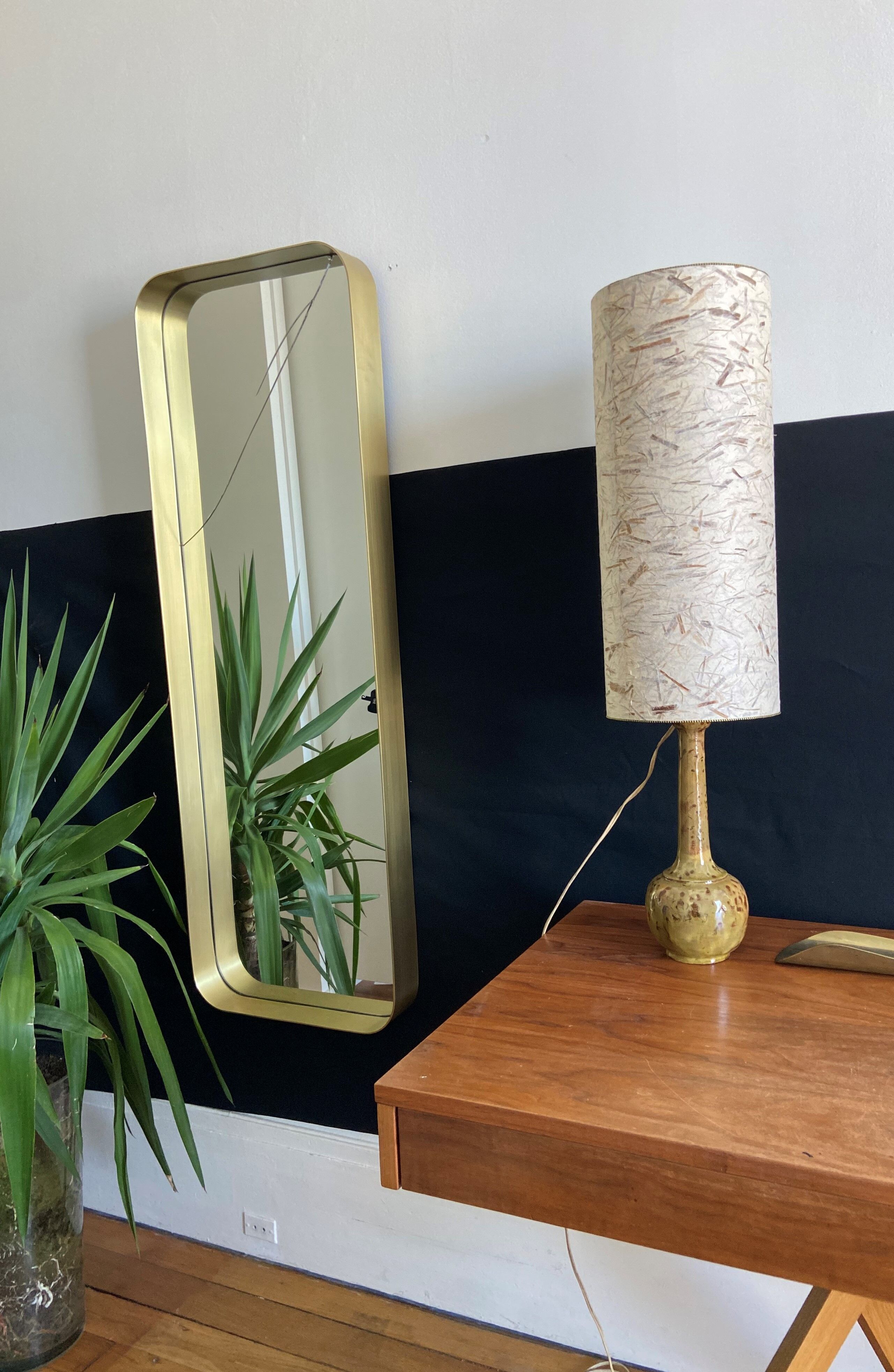 Lampe vintage céramique tuilerie normande Comptet Bavent 50 60 vintage