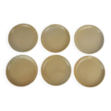 6 stoneware dessert plates, Auger Pottery