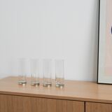 Set of glasses, Hollywood Regency style, 1970s, made in Italy