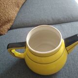Yellow black teapot, art deco style, vintage