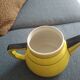 Théière jaune noir, style art déco, vintage