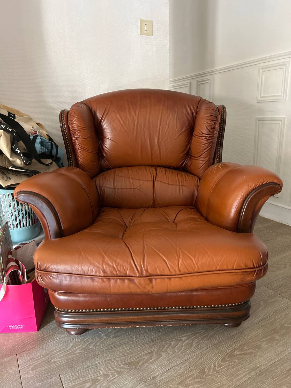 Fauteuil en cuir