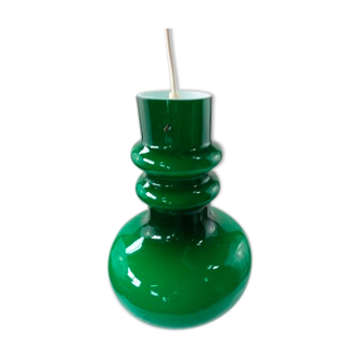 Suspension opaline verte vintage