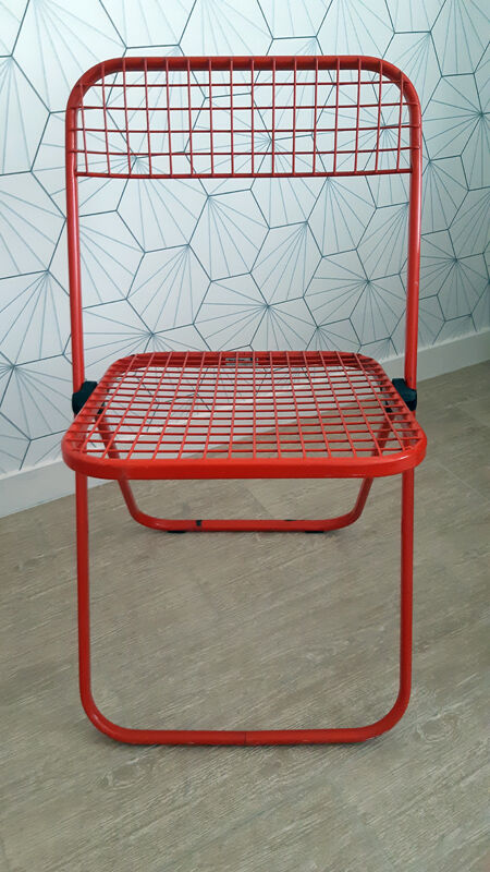 Lot de 2 chaises pliantes italiennes Talin modèle Cordeno (années 70).