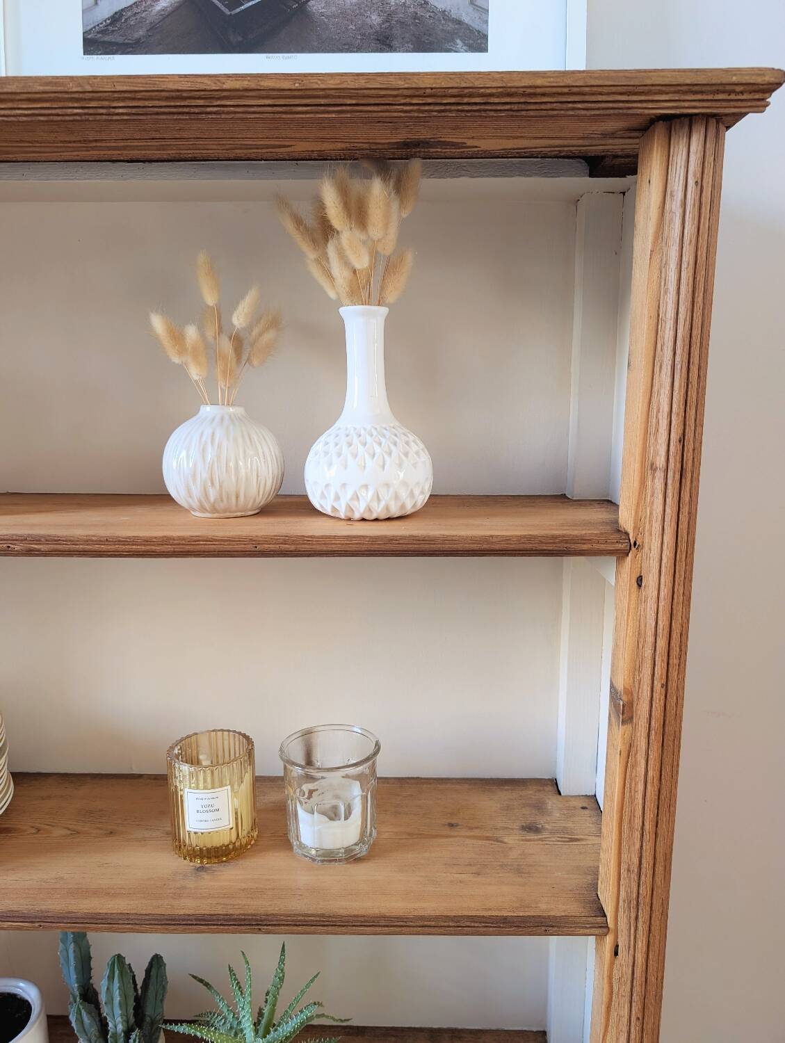 Retro chic wooden shelf