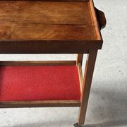 Wooden rolling trolley with removable top H66 75x35