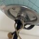 Vintage globe 1962 terrestrial world map glass tripod Taride - 32 cm