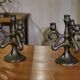 Pair of ceramic candlesticks, Sars-Poteries, 1950s