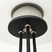 Lampe de table vintage postmoderne en verre et métal
