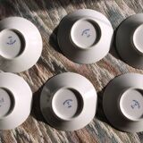 Vintage mocha service collection 6 cups cars real limoges porcelain of paris