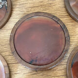 Wood and agate coasters
