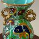 Cerdazur Monaco vase in ceramic with fish decoration