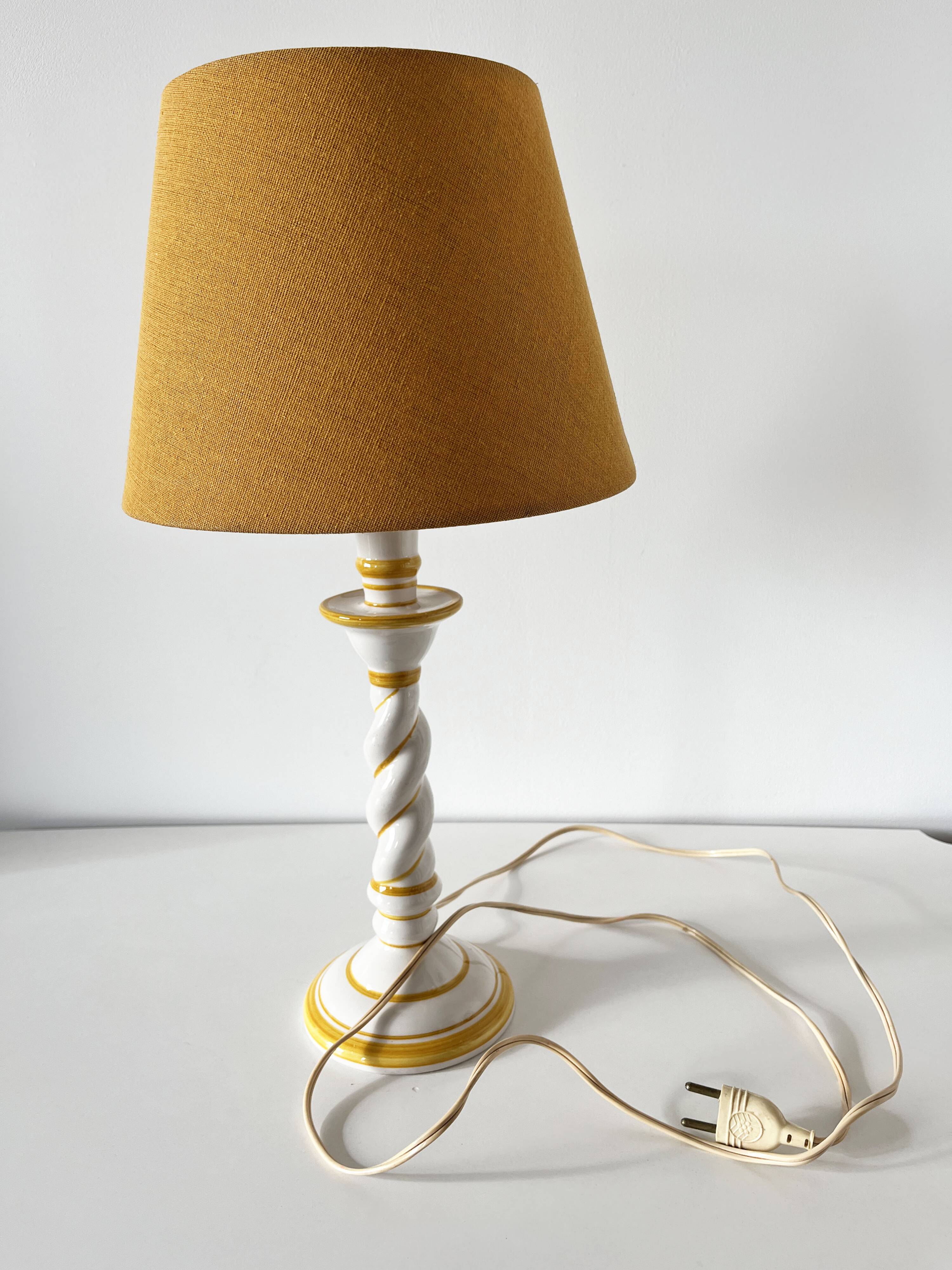 Twisted ceramic lamp 1970