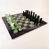 1970 Volterra Alabaster Chess Set - Made in Italy