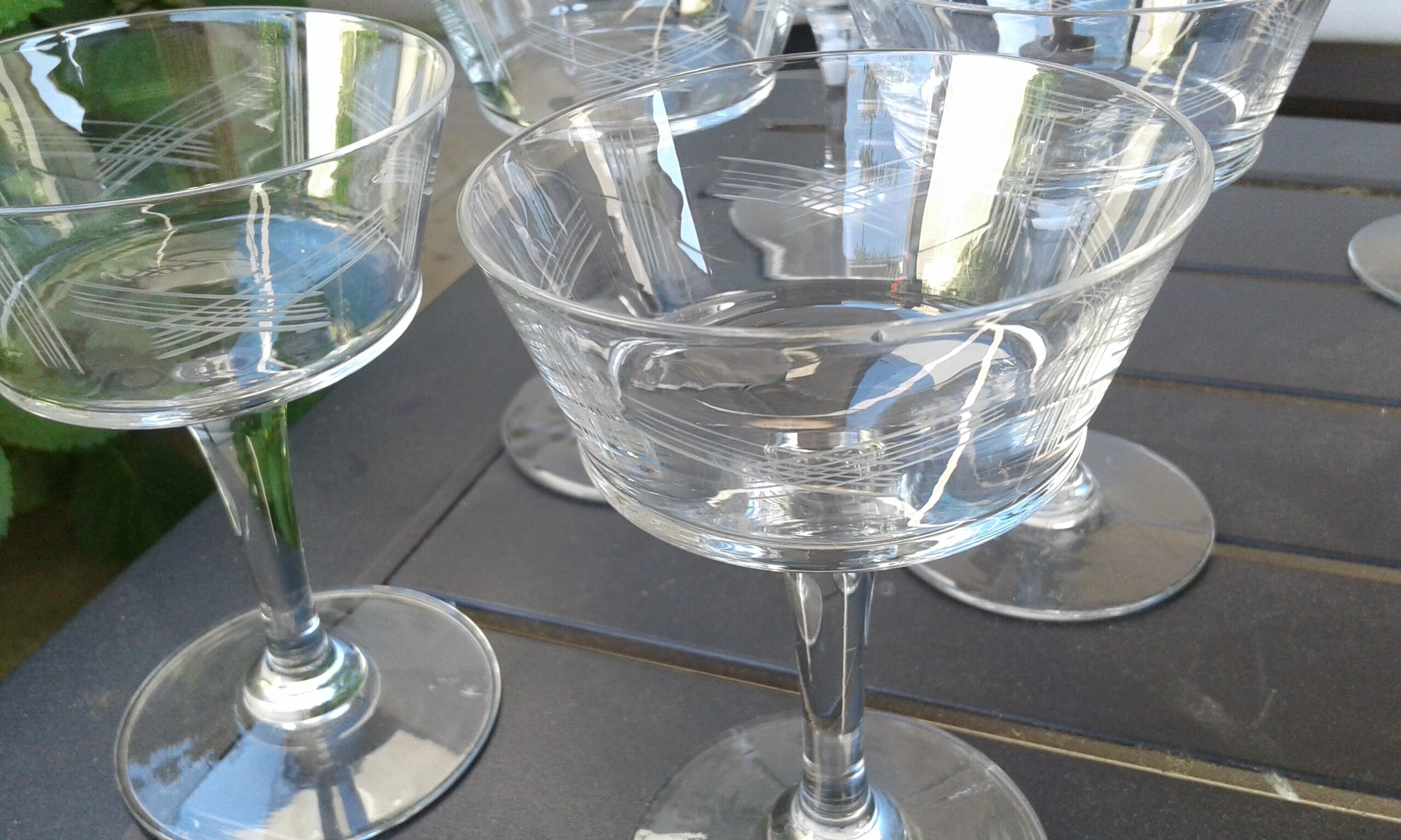 6 Champagne cups vintage