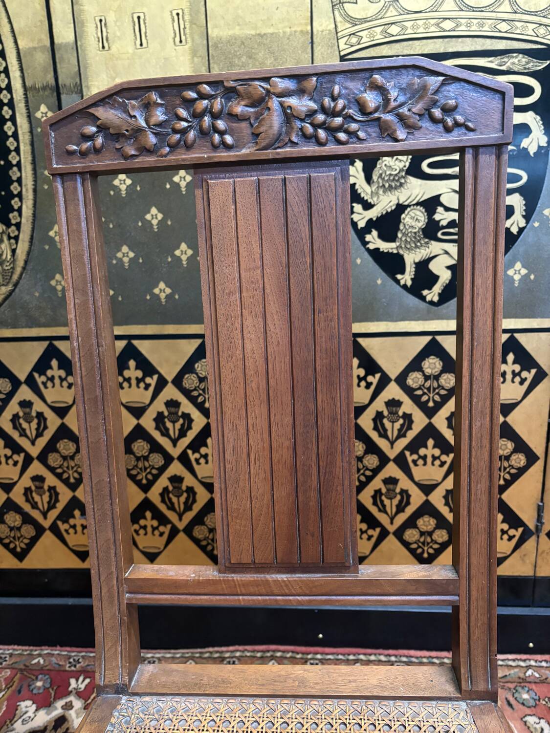 6 art deco cane chairs