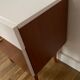 Wooden bedside table and nude