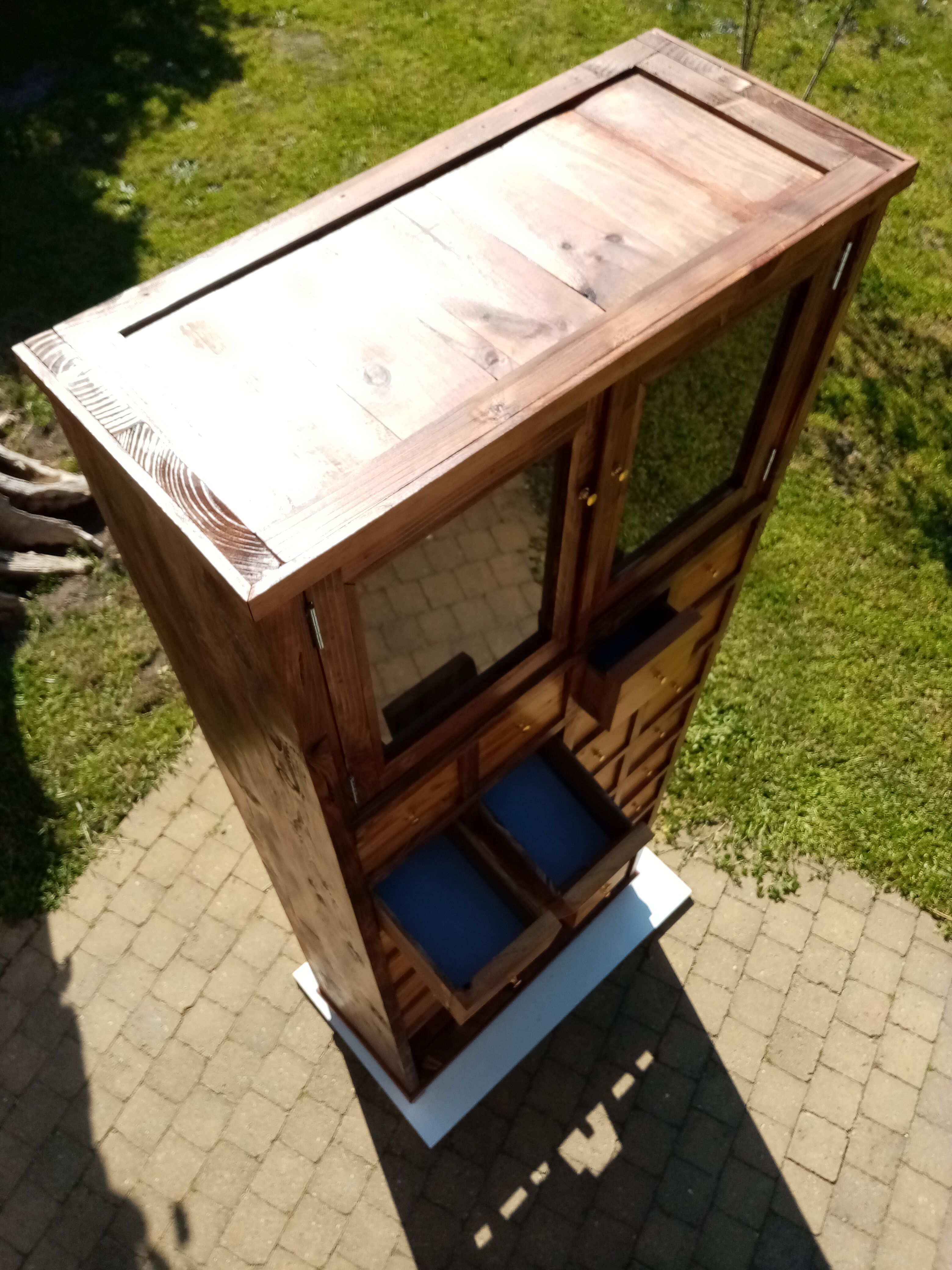 Furniture of haberdashery, window.