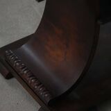 Side table / Low table in Danish Art Deco wood with shelf, 1930s-40s