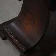 Side table / Low table in Danish Art Deco wood with shelf, 1930s-40s