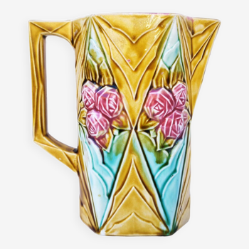 Vintage Onnaing slip rose pitcher
