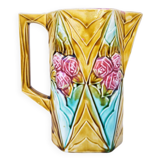 Vintage Onnaing slip rose pitcher