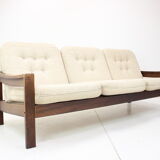 1980s three seater adjustable sofa / leda lux, czechoslovakia