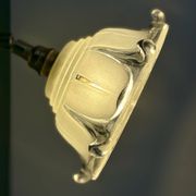 Vintage frosted glass lampshade wall light