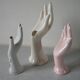 Set of 3 hands n ceramic porcelain ring sizer soliflore deco retro vintage