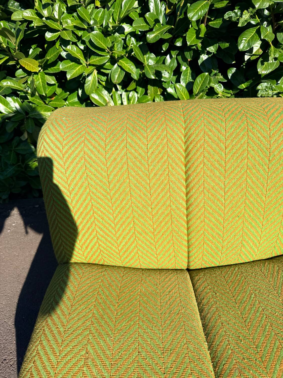 Set of 6 modular vintage Space Age armchairs - Green & Orange