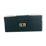 Victorian English box/box with solid silver corners