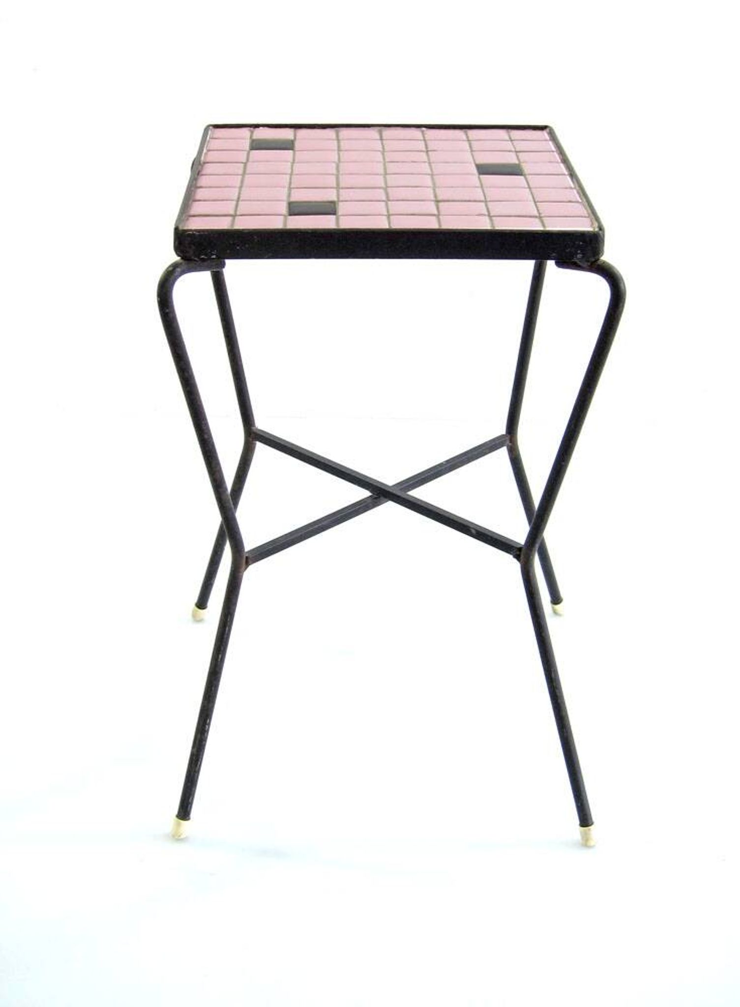 Pink vintage design 1950s Mosaic Side Table