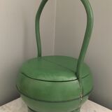Green lacquered chinese egg basket
