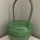 Green lacquered chinese egg basket