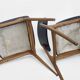 Pair of Scandinavian chairs in beech wood and skai from the 50s