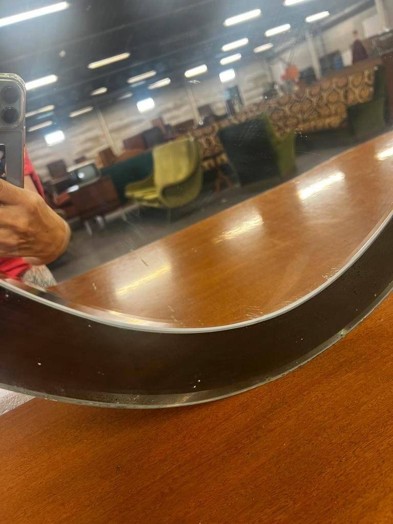 Miroir ovale vintage en verre Knitter Duro