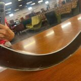 Miroir ovale vintage en verre Knitter Duro