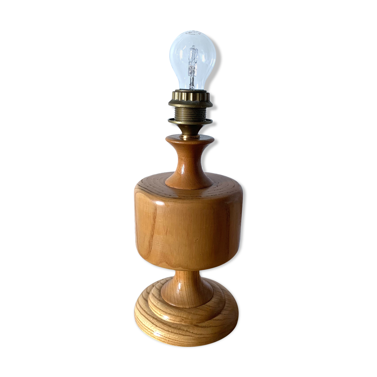 Vintage lamp in light wood