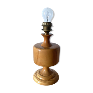 Lampe vintage en bois - clair