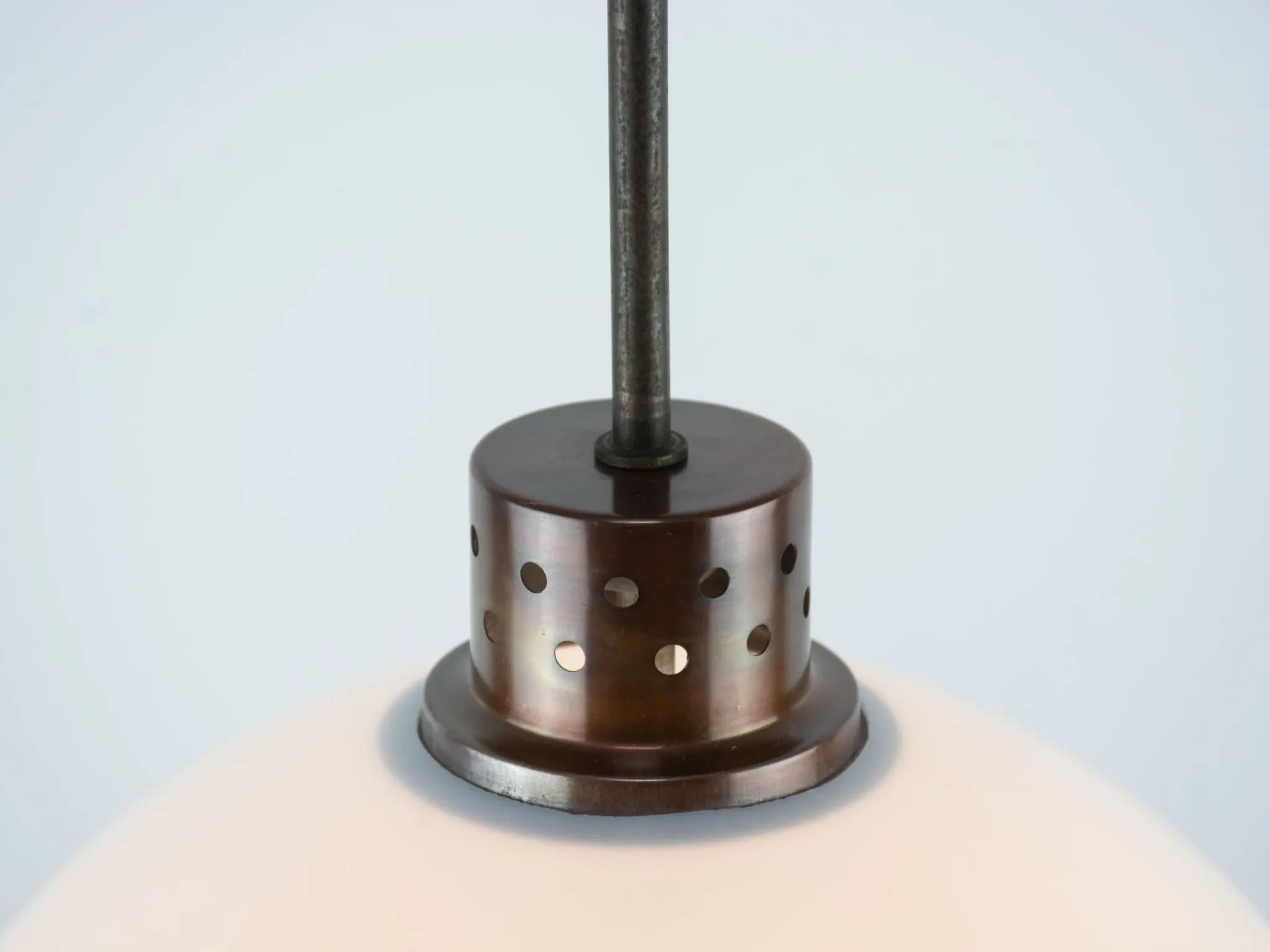 UFO Pendant Light – Vintage Space Age Acrylic Hanging Lamp, Copper/Bronze B