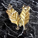 Paire d'appliques "feuilles", italie, 1970
